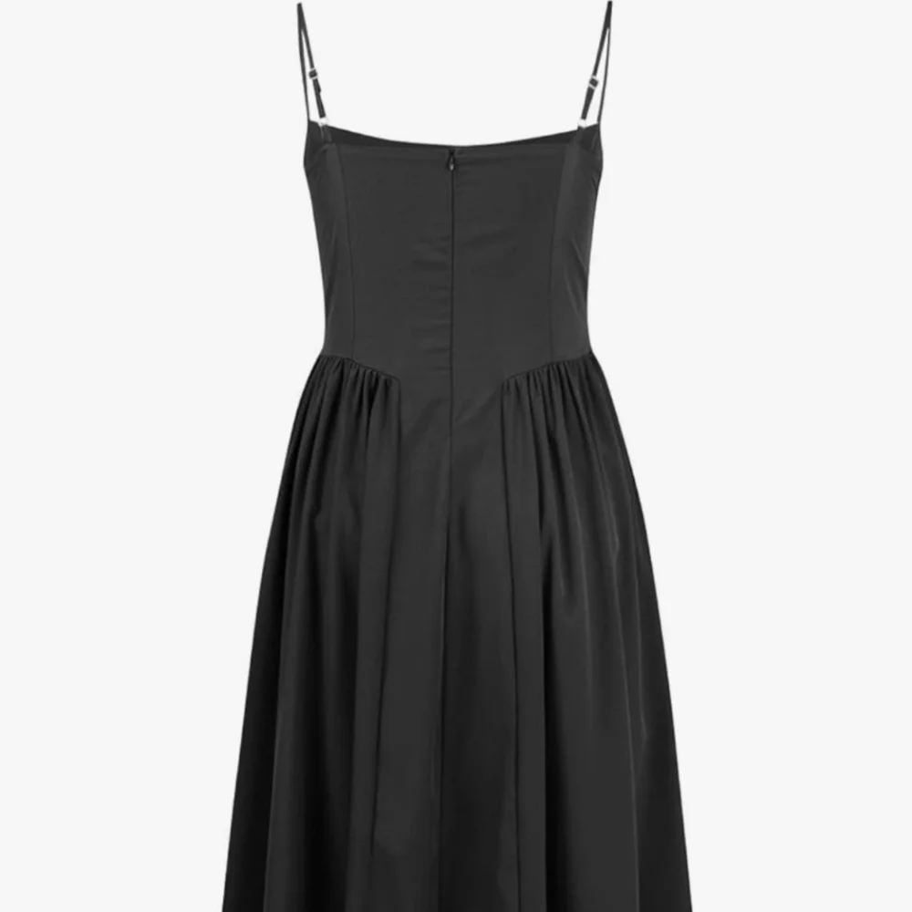 Drop Waist Black Bustier Midi Dress with Pockets 2XL NEW - Picture 3 of 8